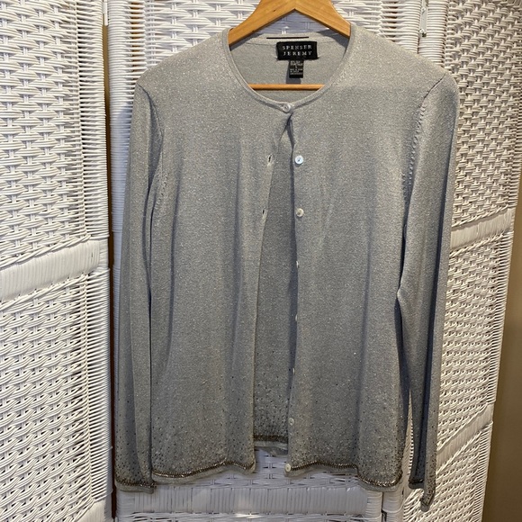 Spenser Jeremy Sequin Cardigan Sweater M - Picture 1 of 3